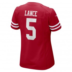 Damen San Francisco 49ers Trikot Trey Lance 5 Nike Rot 2021 NFL Draft